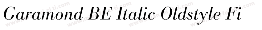 Garamond BE Italic Oldstyle Figures字体转换